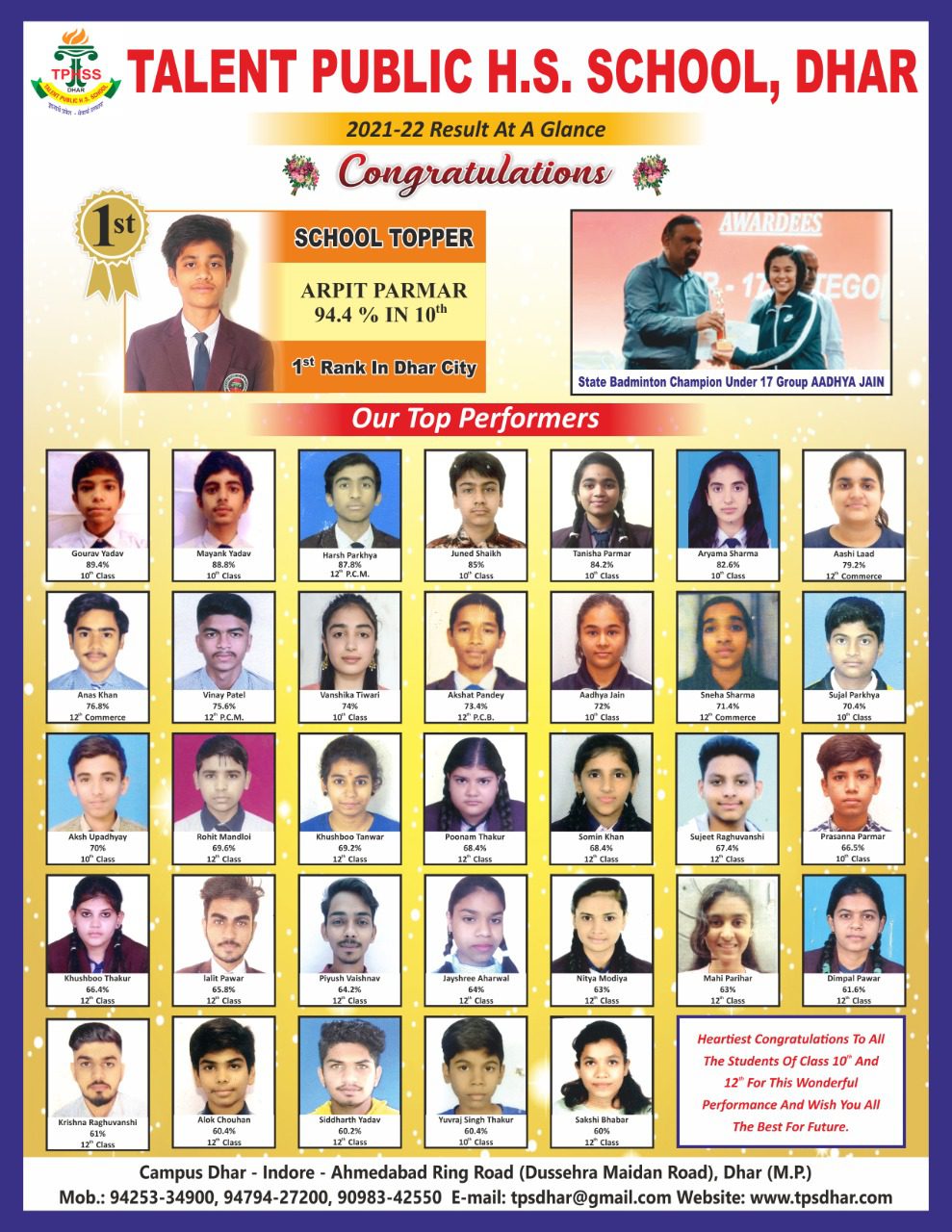 Talent Public School - Best School In Dhar City